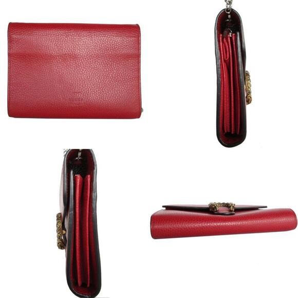 GUCCI Red Leather Wallet - Picture 3 of 5